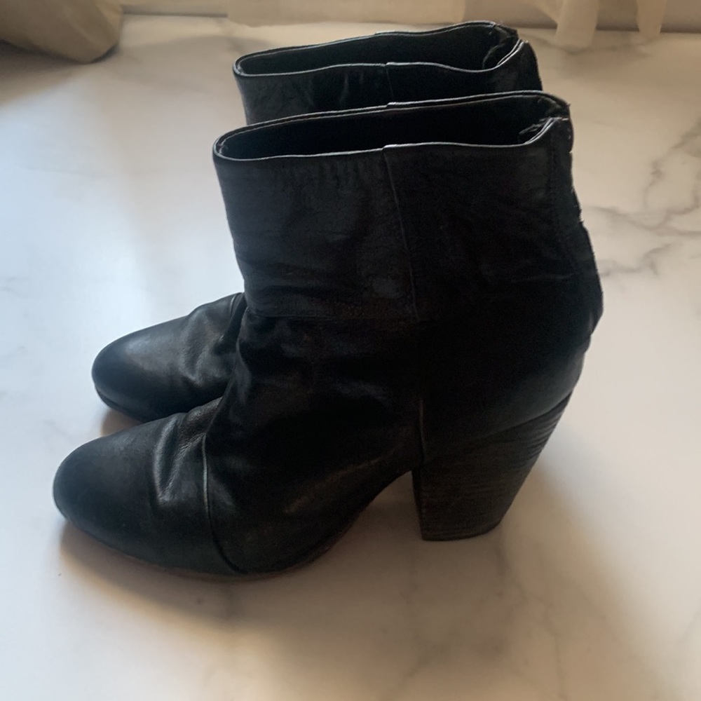 Rag & Bone black leather bootie boots . Size 8.5